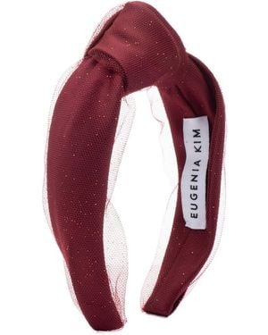 Eugenia Kim Karyn Sparkle Tulle Headband - Red