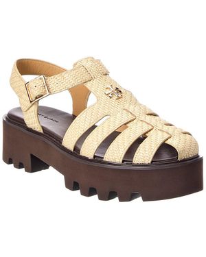 Tory Burch Everly Raffia Fisherman Sandal - Natural