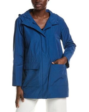 Eileen Fisher Hooded Anorak - Blue