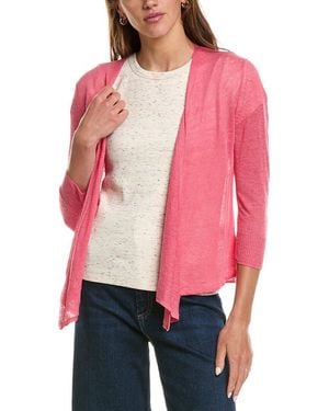 NIC+ZOE 4-Way Linen-Blend Cardigan - Red