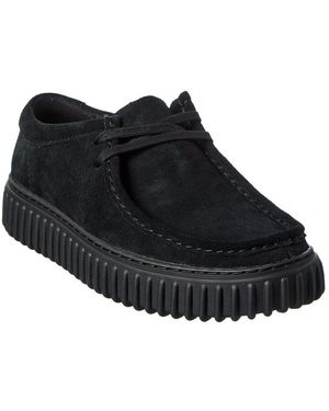 Clarks Torhill Lo Suede Trainer - Black