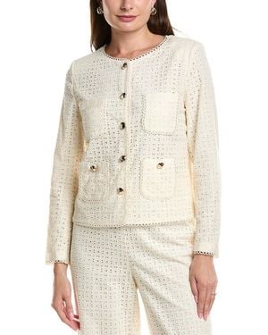 Anne Klein Embroidered Jacket - White