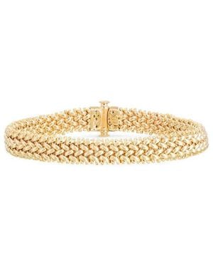 Italian Gold 14K Mesh Bracelet - Metallic