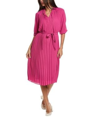 Nanette Lepore Nanette Accordion Pleated Midi Dress - Pink