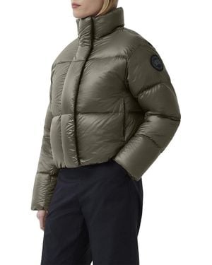 Canada Goose Cypress Cropped Puffer Label Coat - Grey