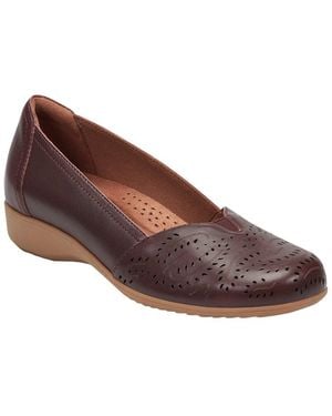 Rockport Rozie Leather Ballet Wedge - Brown