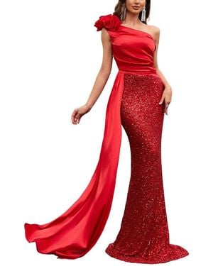 VIBI Embellished Maxi Dress - Red