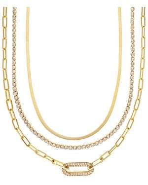 Rivka Friedman 18K Plated Cz Necklace - Metallic