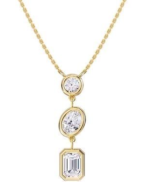 Lab Grown Diamonds 14K 2.24 Ct. Tw. Lab-Grown Diamond Pendant Necklace - Metallic