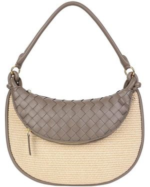 Tiffany & Fred Paris Leather Shoulder Bag - Grey