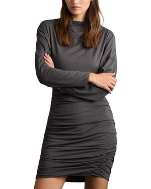 Reiss Ari Ruched Short Jersey Dress - Black