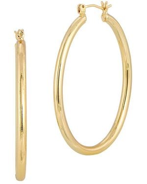 Savvy Cie 18K-Plated Hoop Earrings - Metallic