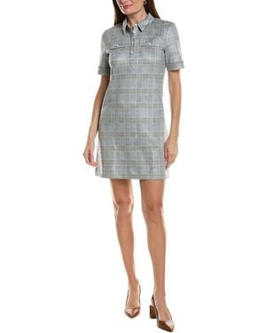 tyler boe Casey Knit Plaid Dress - Blue