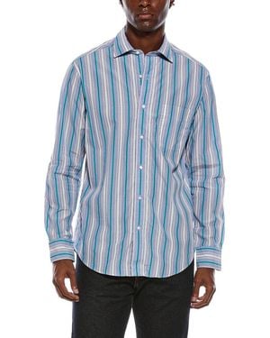 J.McLaughlin Club Woven Shirt - Blue