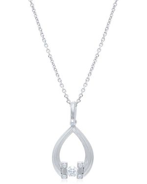 Diana M. Jewels Fine Jewellery 14k 0.1 Ct. Tw. Diamond Necklace - Metallic