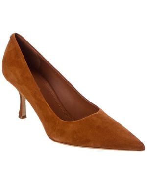 Ferragamo Elydea Suede Pump - Brown
