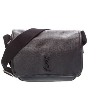 Saint Laurent Niki Small Leather Messenger Bag - Grey