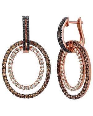 Le Vian Creme Brulee 14k Strawberry Gold 3.24 Ct. Tw. Diamond Earrings - Metallic