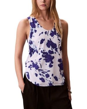 Calvin Klein Textured Print Tank Top - Purple