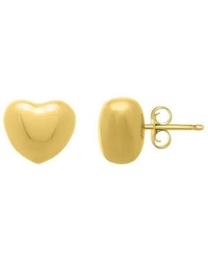 Italian Gold Over Silver 14K Studs - Metallic