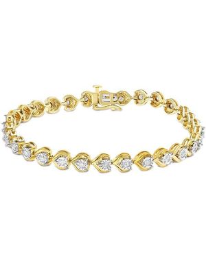 Haus of Brilliance 10K Over 1.01 Ct. Tw. Diamond Link Bracelet - Metallic