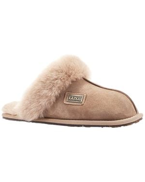 Australia Luxe Closed Mule Sheepskin Slipper - Natural
