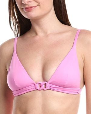 Vitamin A Luxe Link Bralette Bikini Top - Pink