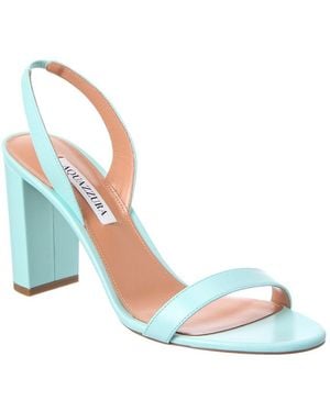 Aquazzura Logo Leather Sandal - Blue