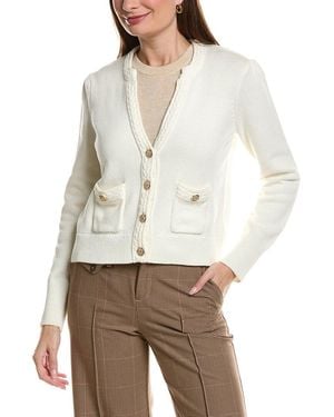 tyler boe Mallory Button Cardigan - White