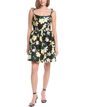 Julia Jordan Printed Twill Sleeveless Dress - Black