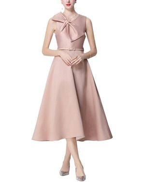 Kaimilan Solid Midi Dress - Pink