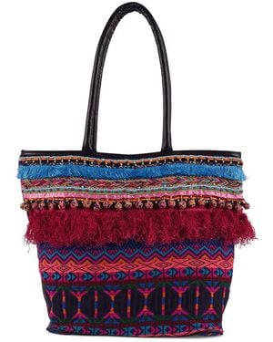 Guadalupe Zula Fringe Tote - Red