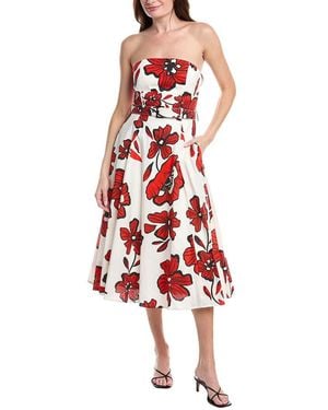Sam Edelman Strapless Belted Maxi Dress - Red
