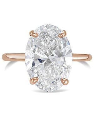 Diana M. Jewels Diana M. 14K Rose.00 Ct. Tw. Lab-Grown Diamond Solitaire Ring - White