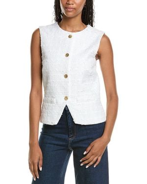 Nanette Lepore Tweed Vest - White