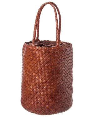 Dragon Diffusion Leather Bucket Bag - Red