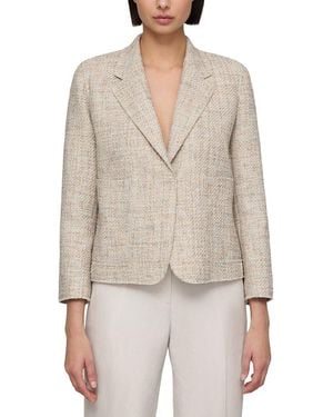 Lafayette 148 New York Boyfriend Cropped Blazer - White
