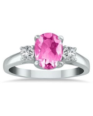Gem Spark 14K 1.58 Ct. Tw. Diamond & Topaz Ring - Pink