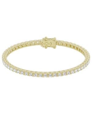 Lab Grown Diamonds 14K 3.00 Ct. Tw. Lab Grown Diamond Tennis Bracelet - Metallic