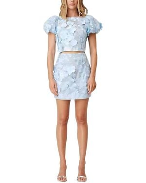 Emma way 2Pc Blouse & Skirt Set - Blue