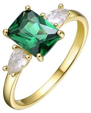 Genevive Jewelry 14k Over Silver Ring - Green