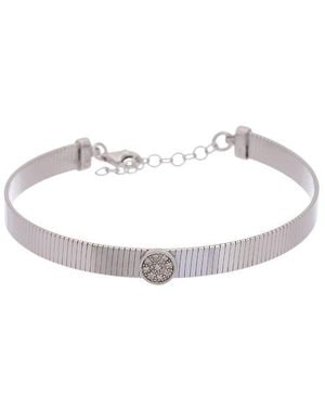 Meshmerise 18K Over 0.05 Ct. Tw. Diamond Bangle Bracelet - White