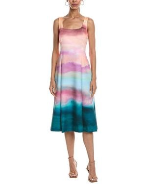 Vince Camuto Sleeveless Printed Midi Dress - Blue