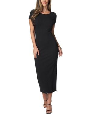 Bebe Rib Maxi T-Shirt Dress - Black