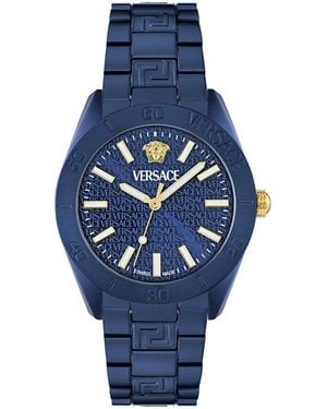 Versace V-Dome Aluminum Watch - Blue