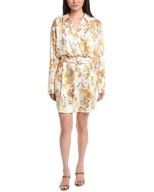 L'Agence Tji Demie Mini Shirtdress - Natural