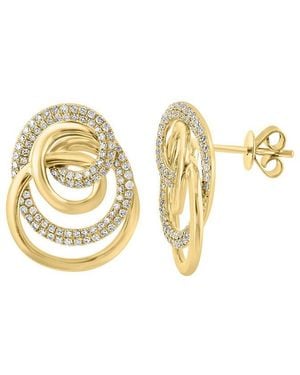 Effy Fine Jewelry 14K 0.64 Ct. Tw. Diamond Earrings - Metallic