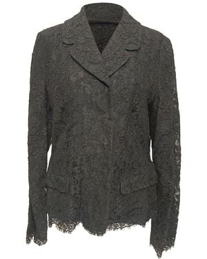 Dolce & Gabbana Lace Blazer, Size It (Authentic Pre-Loved) - Grey