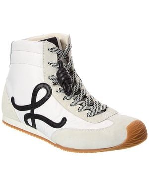 Loewe Ballet Runner 2.0 Nylon & Leather High-Top Trainer - White