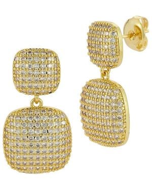 Glaze Jewelry 18K Plated Cz Earrings - Metallic